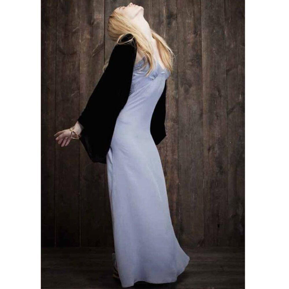 NEW WINTER KATE Y2K Lavender Purple Crepe Slip Maxi Dress M $398